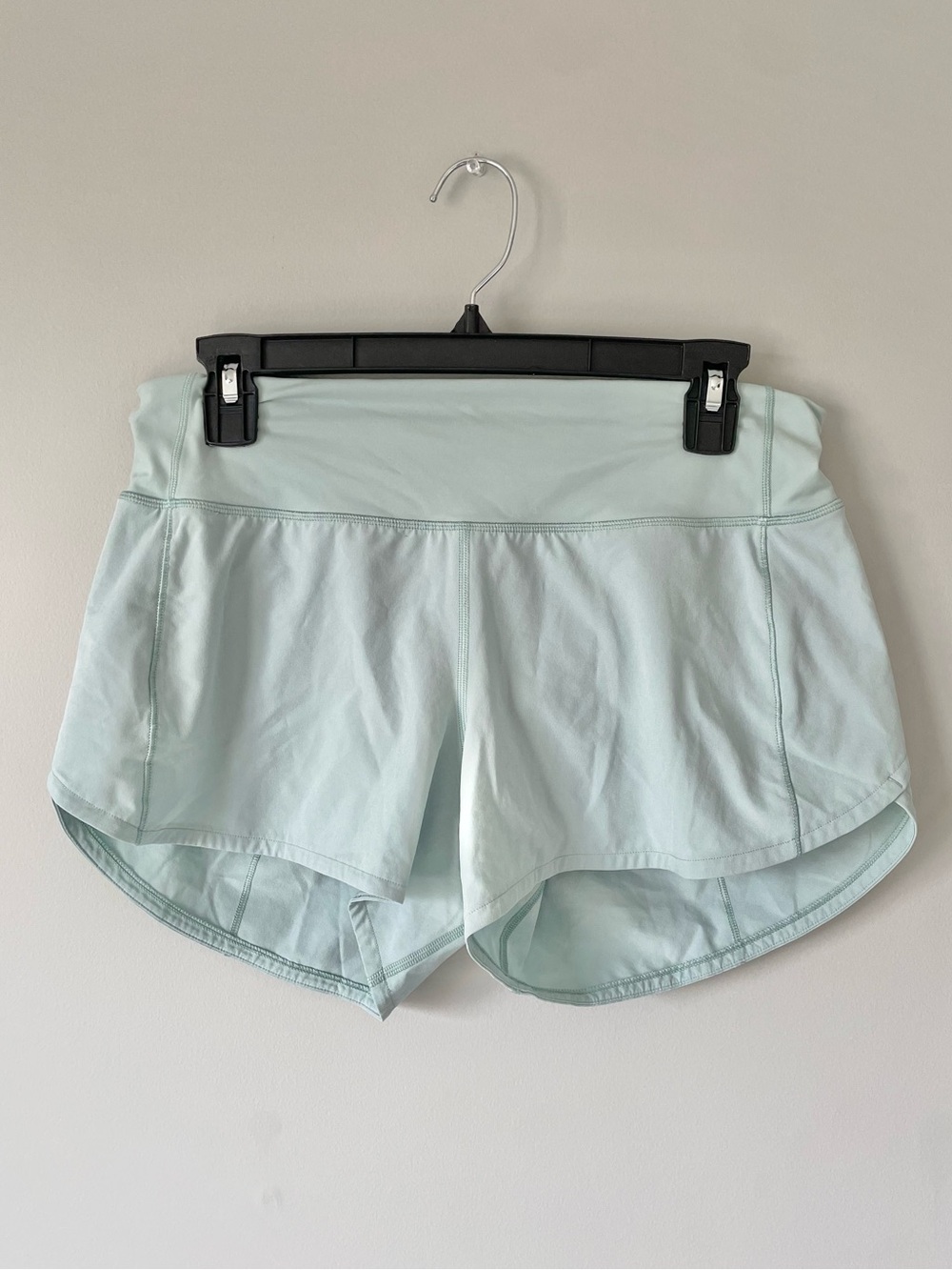 Lululemon Speed Up Short Long 4” Powder Blue Green Lined Running Women’s 6 Tall